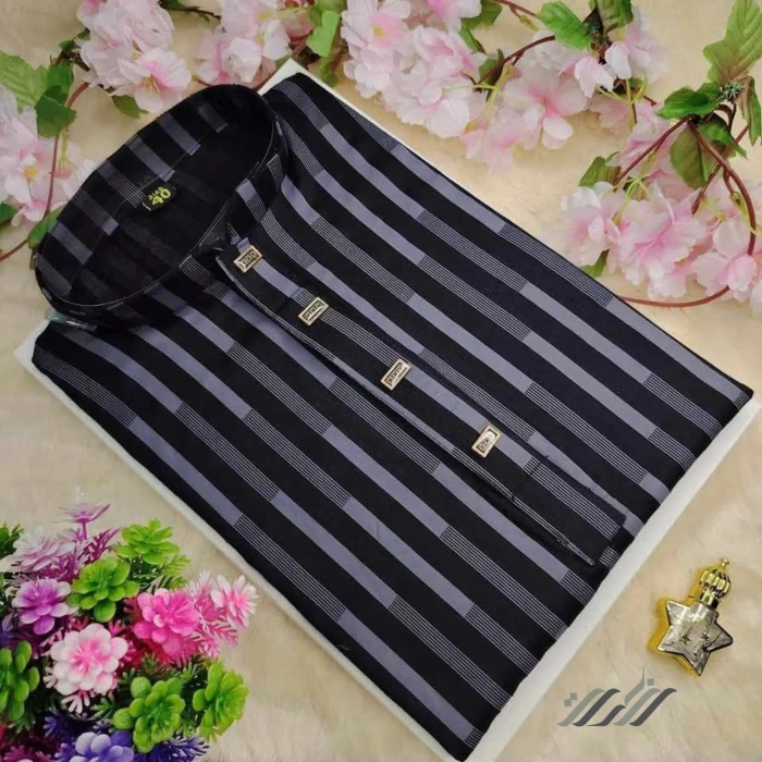 Black step cotton fabrics